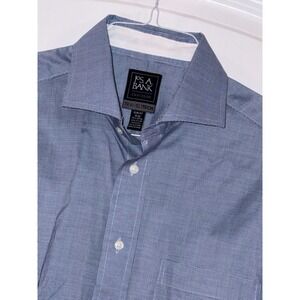 Jos A Bank Men's 15X33 Traveler Dress Shirt Travel Tech Long‎ Sleeves Slim Fit